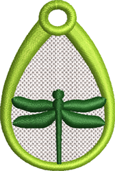 dragonfly quick stitch machine embroidery - FSL Dragonfly for decorative pillow covers