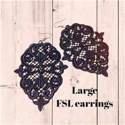detailed earring machine embroidery pattern - FSL Earrings perfect for Beach Outings