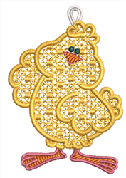 FSL Easter Bird Ornament - 4x4 bird beginner-friendly embroidery design for Keychains