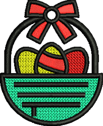 FSL Egg Basket - 4x4 basket beginner-friendly embroidery design for Easter Brunch Items