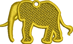 FSL Elephant - 4x4 elephant quick stitch embroidery design for cute baby onesies