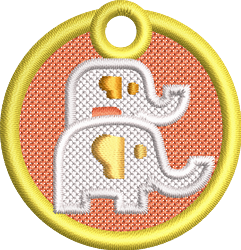FSL Elephant - 4x4 elephant beginner-friendly embroidery design for decorative pillow covers