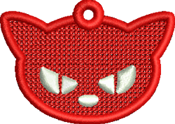 kitten quick stitch machine embroidery - FSL Evil Cat for decorative pillow covers
