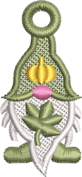 Christmas elf quick stitch machine embroidery - FSL Fall Gnome for decorative pillow covers