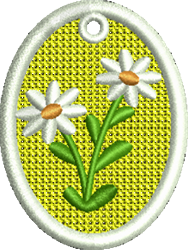 FSL Floral Easter Egg - 4x4 Easter eggs detailed embroidery design for Keychains