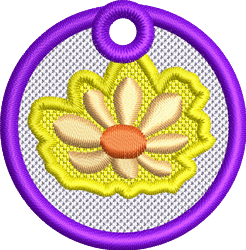 beginner-friendly flower machine embroidery pattern - FSL Flower for Childrens Crafts