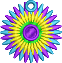 flower beginner-friendly machine digital embroidery - FSL Flower perfect for Jewelry