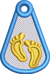footprint quick stitch machine embroidery - FSL Footprints perfect for Nursery Decor