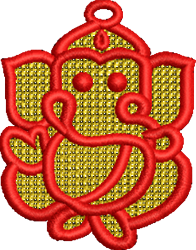 FSL Ganesh - 4x4 ganesh beginner-friendly embroidery design for Decorative Pillows