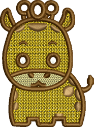 beginner-friendly giraffe machine embroidery pattern - FSL Giraffe for Kids Backpacks