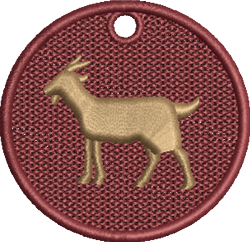 goat quick stitch machine digital embroidery - FSL Goat perfect for kitchen tea towels