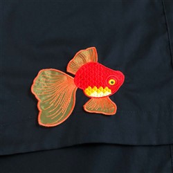 FSL Goldfish - 4x4 goldfish beginner-friendly machine embroidery design for Brooches