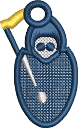 FSL Grim Reaper - 4x4 reaper quick stitch machine embroidery design for Golf Bags