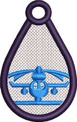 helicopter quick stitch machine embroidery - FSL Helicopter perfect for Zipper Pulls