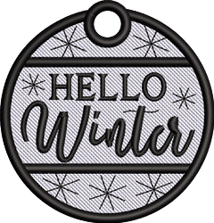 snowflake beginner-friendly machine embroidery - FSL Hello Winter for Seasonal Crafts