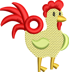 bird quick stitch machine digital embroidery - FSL Hen perfect for Gift Tags