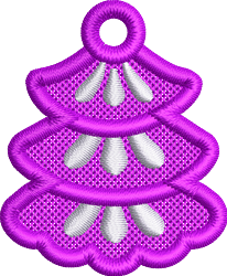 FSL Holiday Tree - 5x7 tree beginner-friendly embroidery design for Christmas Tree Ornaments