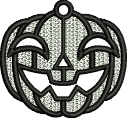 pumpkin beginner-friendly machine embroidery - FSL Jack-O-Lantern for Home Decor