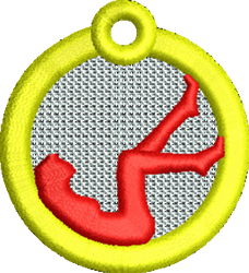 quick stitch lady machine embroidery pattern - FSL Lady for Earring Components