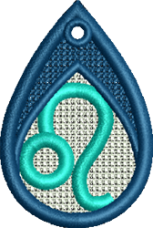 beginner-friendly leo machine embroidery pattern - FSL Leo perfect for Zodiac Jewelry