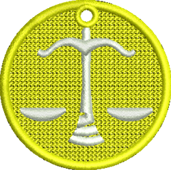 symbol beginner-friendly machine embroidery - FSL Libra Symbol perfect for Keychains