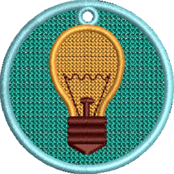 FSL Light Bulb - 4x4 bulb beginner-friendly embroidery design for decorative pillow covers