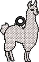 FSL Llama - 4x4 llama quick stitch embroidery design for Kids Backpacks