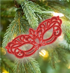 detailed mask machine digital embroidery pattern - FSL Mask perfect for Festivals