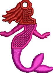 quick stitch mermaid machine embroidery pattern - FSL Mermaid for patchwork quilt blocks