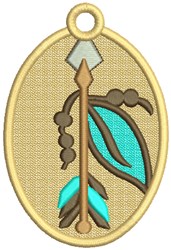 beginner-friendly arrow machine embroidery pattern - FSL Native Arrow for Craft Projects