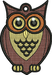 owl beginner-friendly machine embroidery - FSL Owl perfect for Religious Gifts