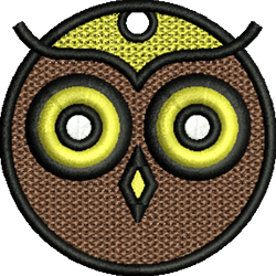 beginner-friendly owl machine embroidery pattern - FSL Owl perfect for Notebooks
