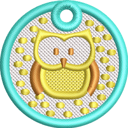 beginner-friendly owl machine embroidery pattern - FSL Owl for patchwork quilt blocks
