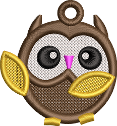 FSL Owl - 4x4 owl beginner-friendly embroidery design for decorative pillow covers