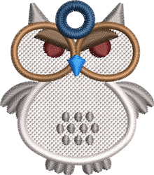 beginner-friendly owl machine embroidery pattern - FSL Owl perfect for Bookmarks