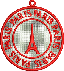 pari detailed machine digital embroidery - FSL Paris perfect for Keychains