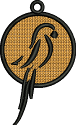 beginner-friendly bird machine embroidery pattern - FSL Parrot for wedding favors