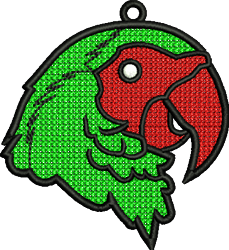 bird beginner-friendly machine embroidery - FSL Parrot perfect for craft fairs