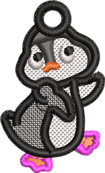 beginner-friendly penguin machine embroidery pattern - FSL Penguin perfect for Bags