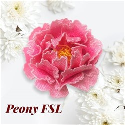 peony detailed machine digital embroidery - FSL Peony perfect for Bag Accessories