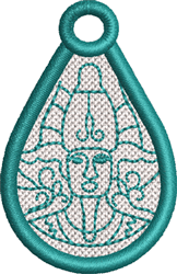 quick stitch pharoah machine embroidery pattern - FSL Pharoah perfect for Bag Charms