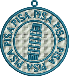 FSL Pisa - 4x4 pisa detailed machine embroidery design perfect for Travel Mementos