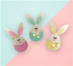FSL Rabbits - 4x4 bunny rabbit detailed embroidery design for Easter Celebrations