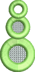 FSL Rings - 4x4 ring quick stitch machine embroidery design perfect for Keychains