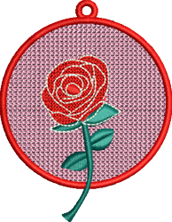 FSL Rose - 4x4 rose beginner-friendly machine embroidery design perfect for art bags