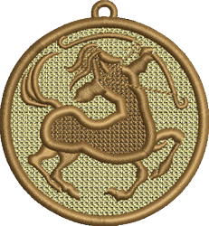 beginner-friendly sagittariu machine embroidery pattern - FSL Sagittarius for patchwork quilt blocks