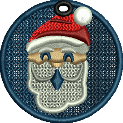 beginner-friendly christmas Santa Claus machine embroidery pattern - FSL Santa for Holiday Pillows