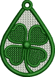 beginner-friendly leaf machine embroidery pattern - FSL Shamrock for Nature-Themed Crafts