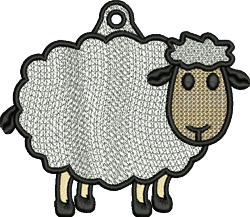 sheep beginner-friendly machine embroidery - FSL Sheep for decorative pillow covers