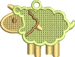 sheep quick stitch machine digital embroidery - FSL Sheep perfect for Bag Tags